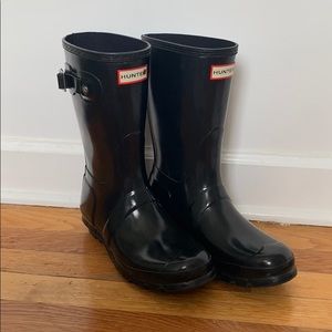 Original Short Hunter Boots - Black - Size 8